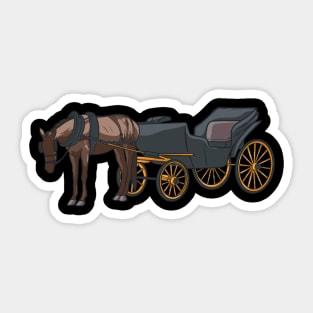 Horse Drawn Carriage Coach Sticker